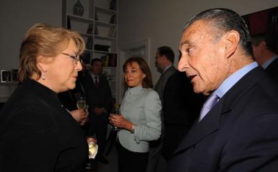 Eurnekian se reuni&oacute; con la presidente de Chile.